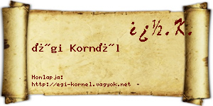 Égi Kornél névjegykártya